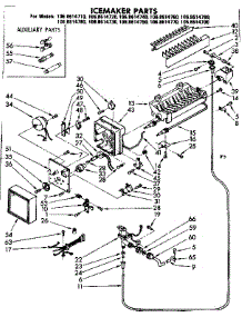 Icemaker Parts parts for Kenmore Refrigerator 106.8614790 (1068614790, 106 8614790) from AppliancePartsPros.com