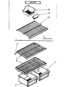Shelf Parts parts for Kenmore Refrigerator 106.8614790 (1068614790, 106 8614790) from AppliancePartsPros.com