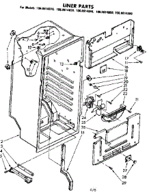Liner Parts parts for Kenmore Refrigerator 106.8614810 (1068614810, 106 8614810) from AppliancePartsPros.com