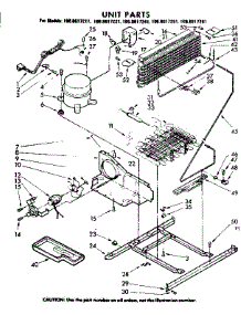 Unit Parts parts for Kenmore Refrigerator 106.8617211 (1068617211, 106 8617211) from AppliancePartsPros.com