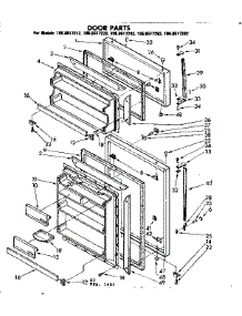 Door Parts parts for Kenmore Refrigerator 106.8617222 (1068617222, 106 8617222) from AppliancePartsPros.com