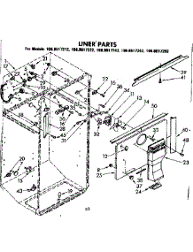 Liner Parts parts for Kenmore Refrigerator 106.8617222 (1068617222, 106 8617222) from AppliancePartsPros.com