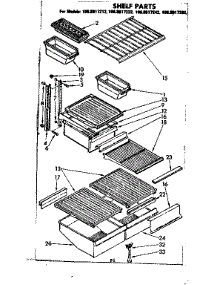 Shelf Parts parts for Kenmore Refrigerator 106.8617222 (1068617222, 106 8617222) from AppliancePartsPros.com
