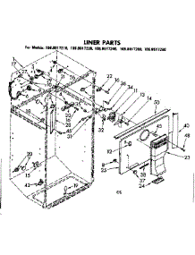 Liner Parts parts for Kenmore Refrigerator 106.8617240 (1068617240, 106 8617240) from AppliancePartsPros.com