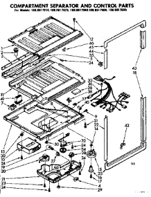 Compartment Separator & Control Parts parts for Kenmore Refrigerator 106.8617620 (1068617620, 106 8617620) from AppliancePartsPros.com