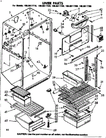 Liner Parts parts for Kenmore Refrigerator 106.8617720 (1068617720, 106 8617720) from AppliancePartsPros.com