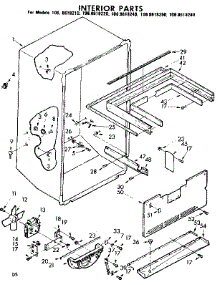 Interior Parts parts for Kenmore Refrigerator 106.8618210 (1068618210, 106 8618210) from AppliancePartsPros.com