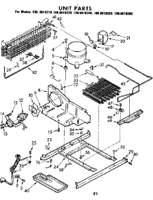 Unit Parts parts for Kenmore Refrigerator 106.8618210 (1068618210, 106 8618210) from AppliancePartsPros.com