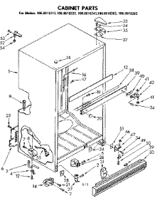 Cabinet Parts parts for Kenmore Refrigerator 106.8618213 (1068618213, 106 8618213) from AppliancePartsPros.com