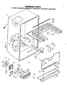 Interior Parts parts for Kenmore Refrigerator 106.8618213 (1068618213, 106 8618213) from AppliancePartsPros.com