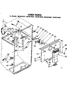 Liner Parts parts for Kenmore Refrigerator 106.8618480 (1068618480, 106 8618480) from AppliancePartsPros.com