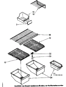 Shelf Parts parts for Kenmore Refrigerator 106.8618480 (1068618480, 106 8618480) from AppliancePartsPros.com