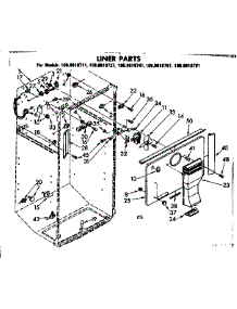 Liner Parts parts for Kenmore Refrigerator 106.8618721 (1068618721, 106 8618721) from AppliancePartsPros.com