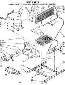 Unit Parts parts for Kenmore Refrigerator 106.8618721 (1068618721, 106 8618721) from AppliancePartsPros.com