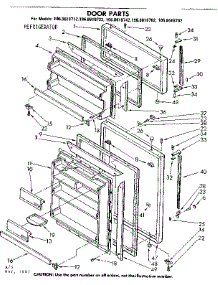 Door Parts parts for Kenmore Refrigerator 106.8618722 (1068618722, 106 8618722) from AppliancePartsPros.com