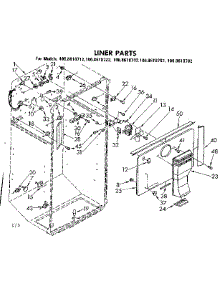 Liner Parts parts for Kenmore Refrigerator 106.8618722 (1068618722, 106 8618722) from AppliancePartsPros.com