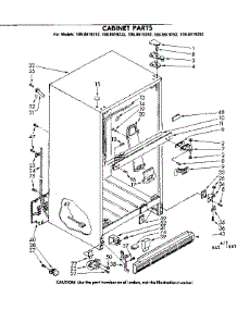 Cabinet Parts parts for Kenmore Refrigerator 106.8619282 (1068619282, 106 8619282) from AppliancePartsPros.com