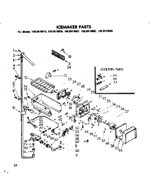 Icemaker Parts parts for Kenmore Refrigerator 106.8619610 (1068619610, 106 8619610) from AppliancePartsPros.com