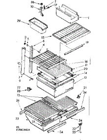 Shelf Parts parts for Kenmore Refrigerator 106.8619610 (1068619610, 106 8619610) from AppliancePartsPros.com