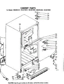 Cabinet Parts parts for Kenmore Refrigerator 106.8619642 (1068619642, 106 8619642) from AppliancePartsPros.com