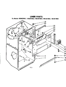 Liner Parts parts for Kenmore Refrigerator 106.8619642 (1068619642, 106 8619642) from AppliancePartsPros.com
