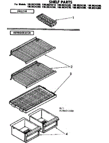 Shelf Parts parts for Kenmore Refrigerator 106.8624390 (1068624390, 106 8624390) from AppliancePartsPros.com