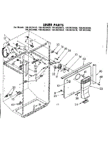 Liner Parts parts for Kenmore Refrigerator 106.8628430 (1068628430, 106 8628430) from AppliancePartsPros.com