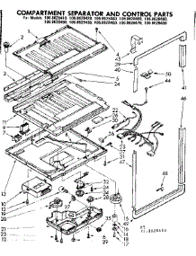 Compartment Separator & Control Parts parts for Kenmore Refrigerator 106.8628430 (1068628430, 106 8628430) from AppliancePartsPros.com