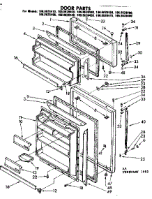 Door Parts parts for Kenmore Refrigerator 106.8628470 (1068628470, 106 8628470) from AppliancePartsPros.com
