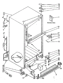 Cabinet Parts parts for Kenmore Refrigerator 106.8630684 (1068630684, 106 8630684) from AppliancePartsPros.com