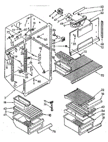 Liner Parts parts for Kenmore Refrigerator 106.8630684 (1068630684, 106 8630684) from AppliancePartsPros.com