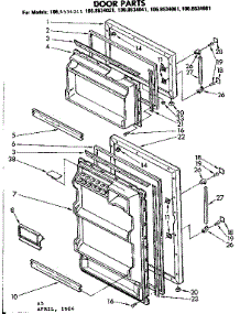 Door Parts parts for Kenmore Refrigerator 106.8634021 (1068634021, 106 8634021) from AppliancePartsPros.com