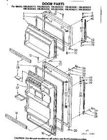 Door Parts parts for Kenmore Refrigerator 106.8634341 (1068634341, 106 8634341) from AppliancePartsPros.com