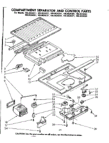 Compartment Separator & Control Parts parts for Kenmore Refrigerator 106.8634341 (1068634341, 106 8634341) from AppliancePartsPros.com