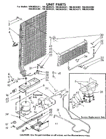 Unit Parts parts for Kenmore Refrigerator 106.8634341 (1068634341, 106 8634341) from AppliancePartsPros.com
