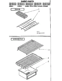 Shelf Parts parts for Kenmore Refrigerator 106.8634341 (1068634341, 106 8634341) from AppliancePartsPros.com
