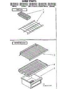 Shelf Parts parts for Kenmore Refrigerator 106.8634382 (1068634382, 106 8634382) from AppliancePartsPros.com