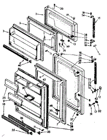 Door Parts parts for Kenmore Refrigerator 106.8637710 (1068637710, 106 8637710) from AppliancePartsPros.com