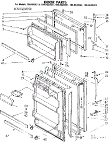 Door Parts parts for Kenmore Refrigerator 106.8639361 (1068639361, 106 8639361) from AppliancePartsPros.com