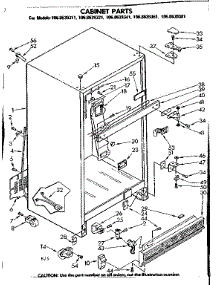 Cabinet Parts parts for Kenmore Refrigerator 106.8639361 (1068639361, 106 8639361) from AppliancePartsPros.com