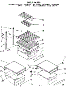 Shelf Parts parts for Kenmore Refrigerator 106.8639361 (1068639361, 106 8639361) from AppliancePartsPros.com