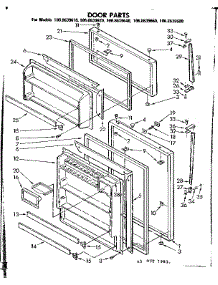 Door Parts parts for Kenmore Refrigerator 106.8639610 (1068639610, 106 8639610) from AppliancePartsPros.com