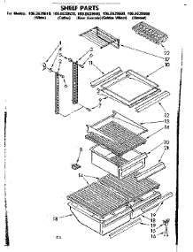 Shelf Parts parts for Kenmore Refrigerator 106.8639610 (1068639610, 106 8639610) from AppliancePartsPros.com