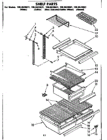 Shelf Parts parts for Kenmore Refrigerator 106.8639641 (1068639641, 106 8639641) from AppliancePartsPros.com