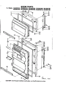 Door Parts parts for Kenmore Refrigerator 106.8644320 (1068644320, 106 8644320) from AppliancePartsPros.com