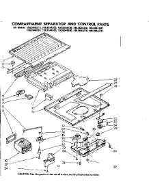 Compartment Separator And Control Parts parts for Kenmore Refrigerator 106.8644320 (1068644320, 106 8644320) from AppliancePartsPros.com