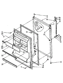 Refrigerator Door Parts parts for Kenmore Refrigerator 106.8648354 (1068648354, 106 8648354) from AppliancePartsPros.com