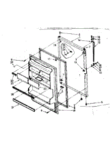 Refrigerator Door Parts parts for Kenmore Refrigerator 106.8648361 (1068648361, 106 8648361) from AppliancePartsPros.com
