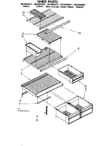 Shelf Parts parts for Kenmore Refrigerator 106.8648421 (1068648421, 106 8648421) from AppliancePartsPros.com