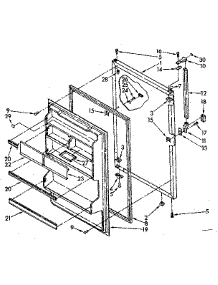Refrigerator Door Parts parts for Kenmore Refrigerator 106.8648422 (1068648422, 106 8648422) from AppliancePartsPros.com